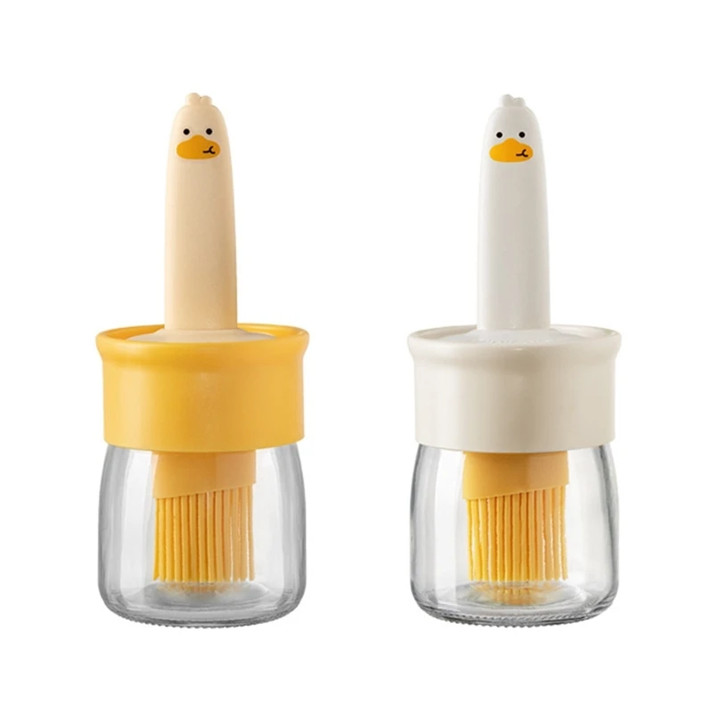 

1Pc Silicone Brush with Soft Bristles for Even Application in Cooking and Baking T21C