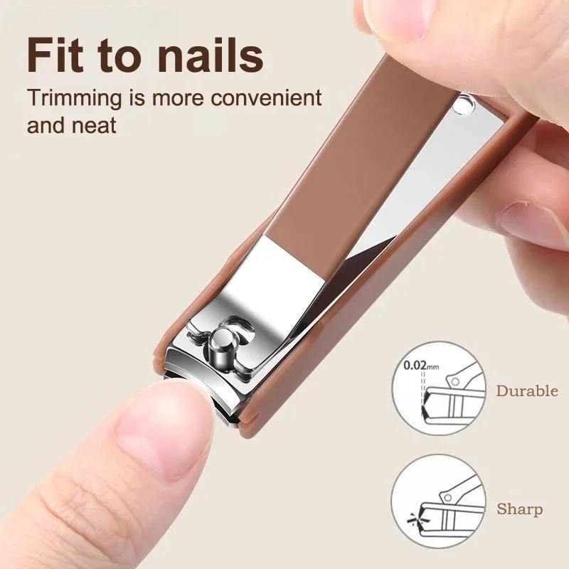 25 Kit de toilettage de voyage Kit de soins personnels ensemble de coupe-ongles en acier inoxydable 6/8 pièces outils professionnels pour ongles marron/blanc manucure