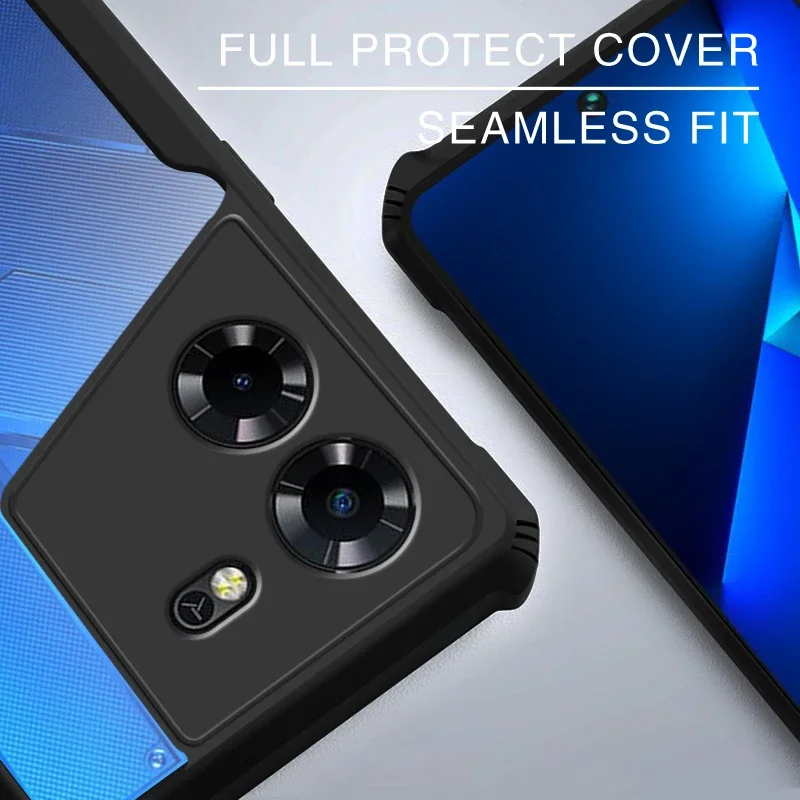 Rzants For TECNO Pova 5 Case Hard Air Bag Protection Slim Clear Cover