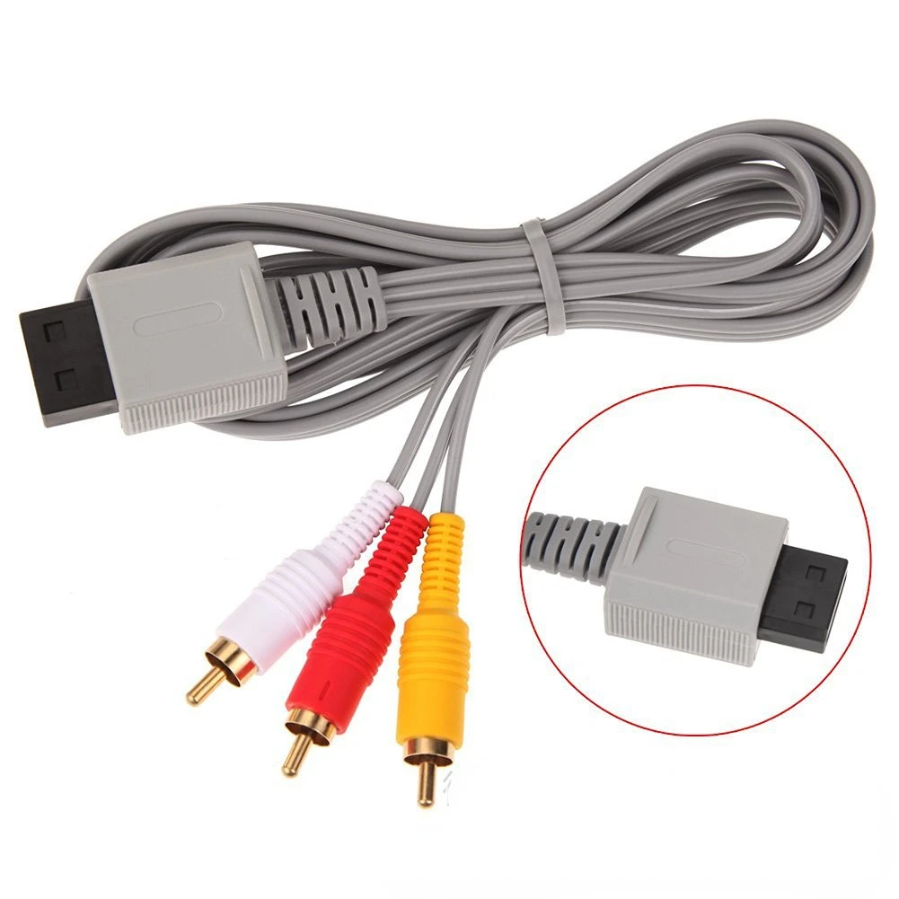 Cables de Audio y Video para Nintendo Wii y U, Cable AV de 1,8 M/6 pies para Cable Digital