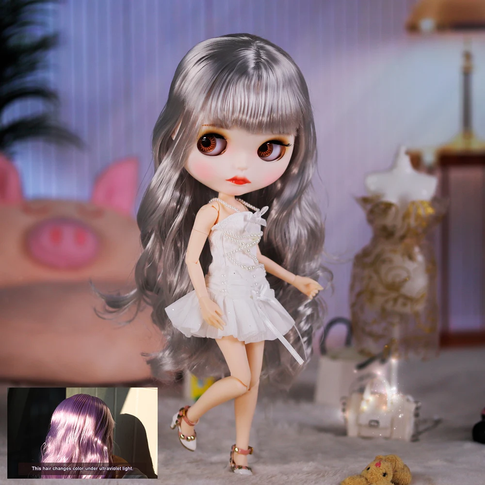 

ICY DBS Blyth doll, 1/6 scale, 30 cm, silver discolored hair, multiple styles, nude doll or full set doll, very special