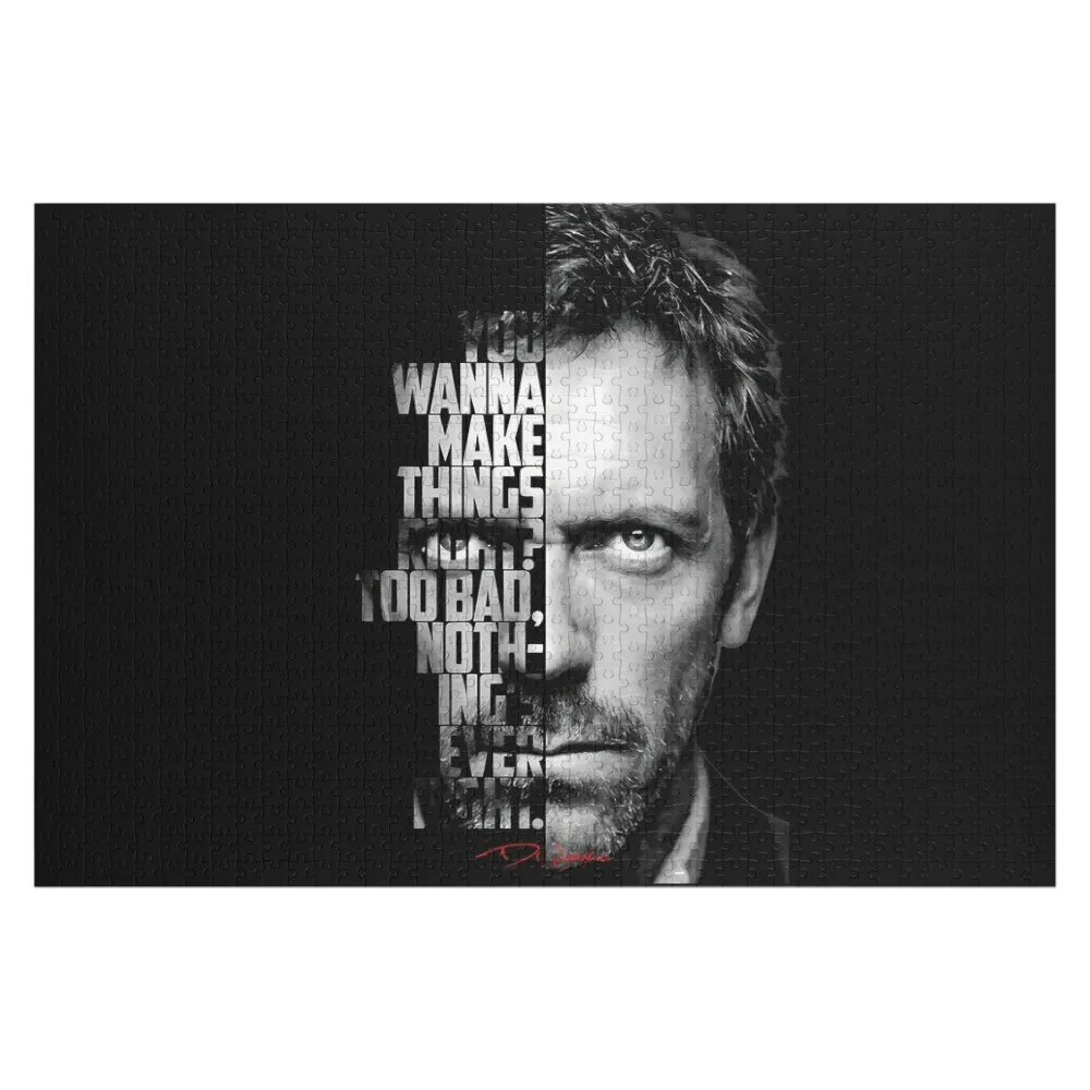 

Black and white Dr House tv show quotes. Jigsaw Puzzle Custom With Photo Personalized Kids Gifts Personalize Puzzle