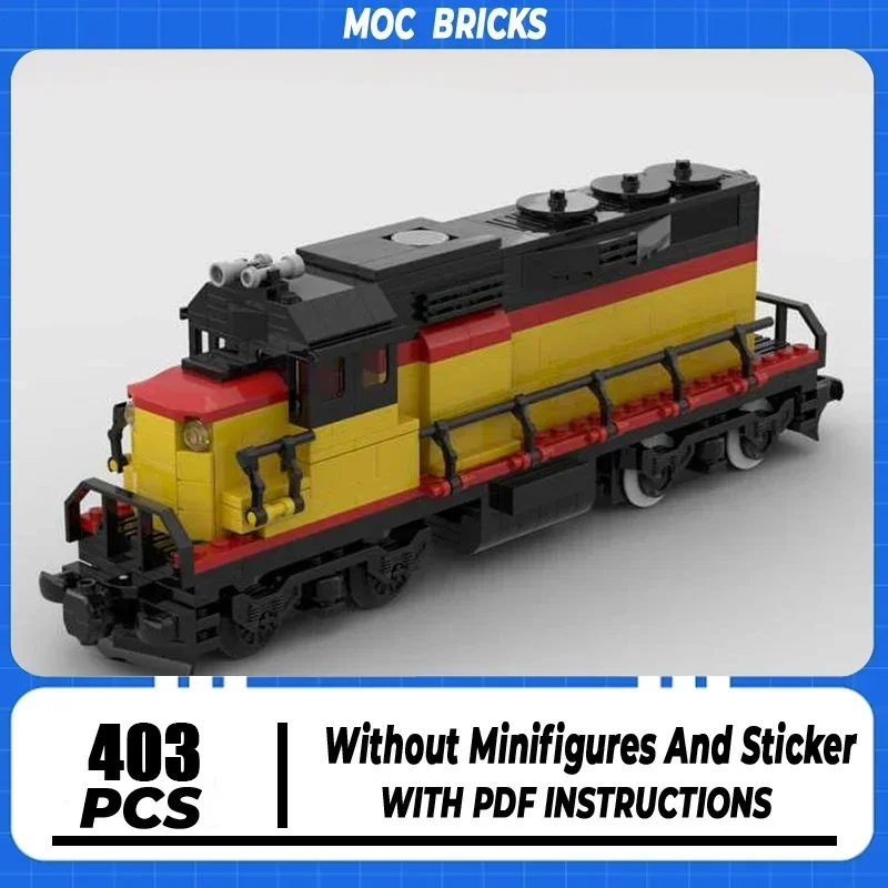 

Moc Building Block GP38 Train Model Technology Brick DIY Assembly Railway Transportation Toy For Holiday Gift