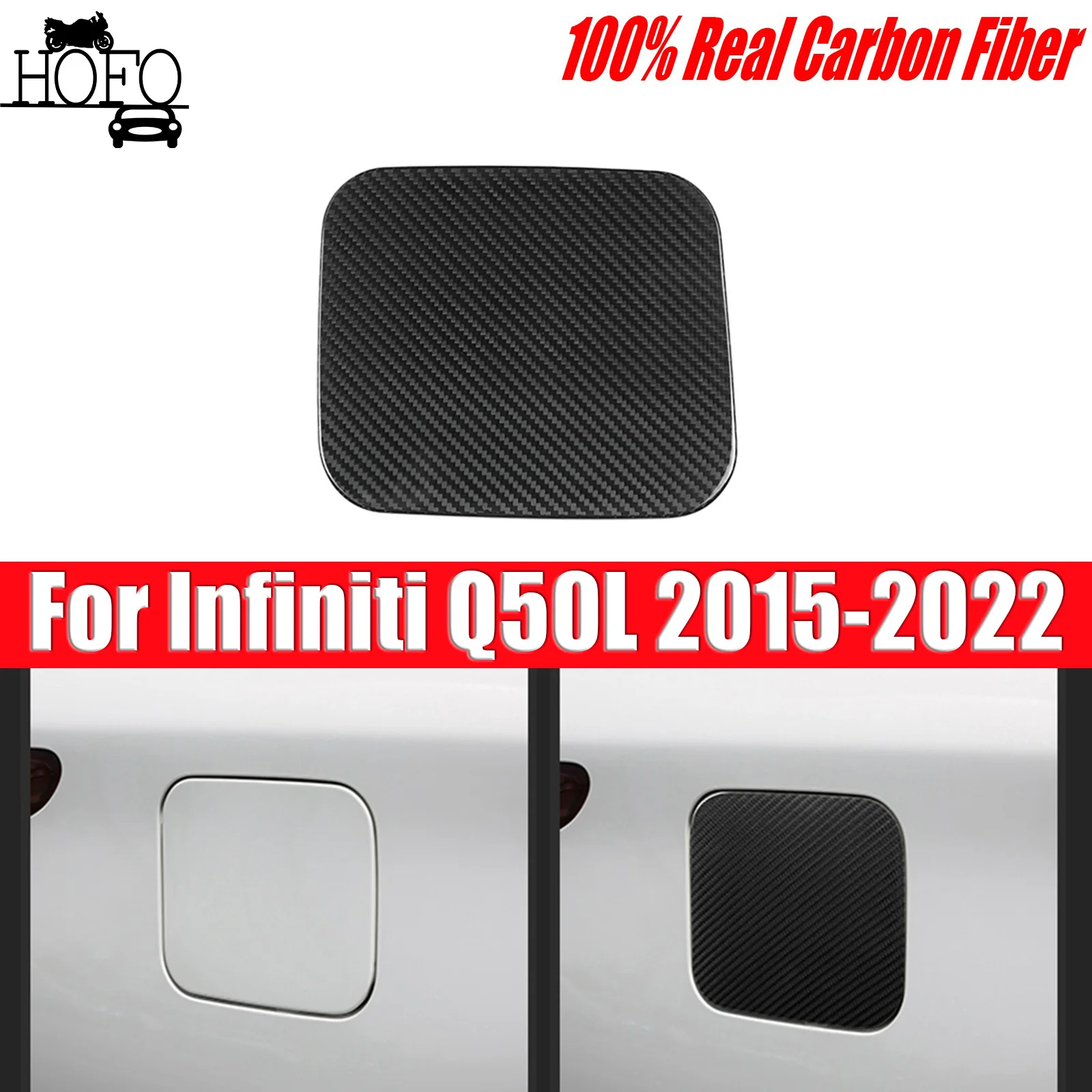 

Настоящая дверная крышка из углеродного волокна, крышка топливного бака, накладка для Infiniti Q50L 2015-2022