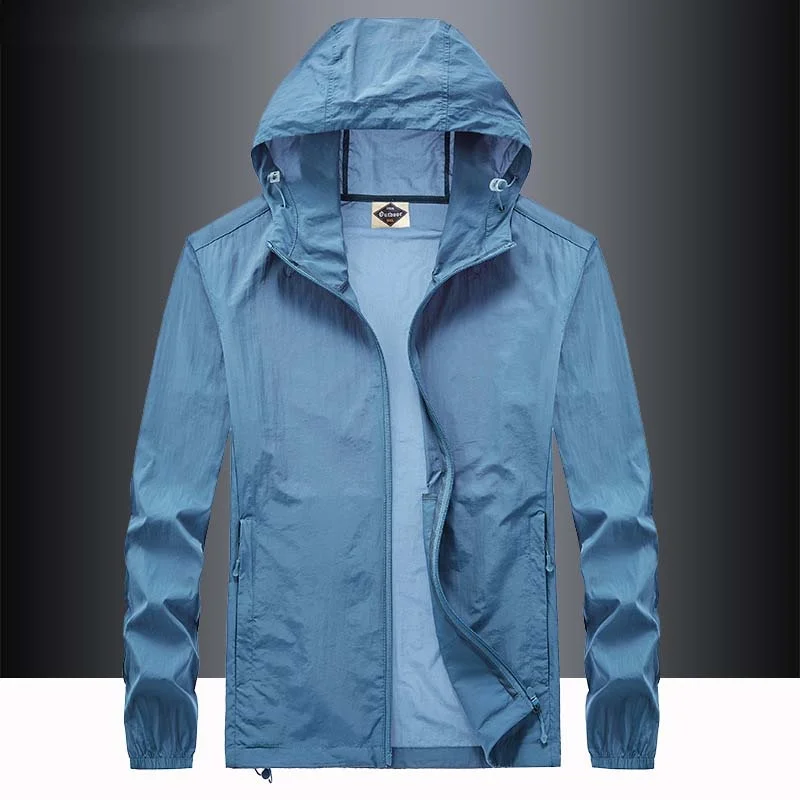 Coat Summer for Men Stylish Men's Jackets Hooded Clothing New Hoodies and Sweatshirts Windbreaker Male Running Man Anorak Mens