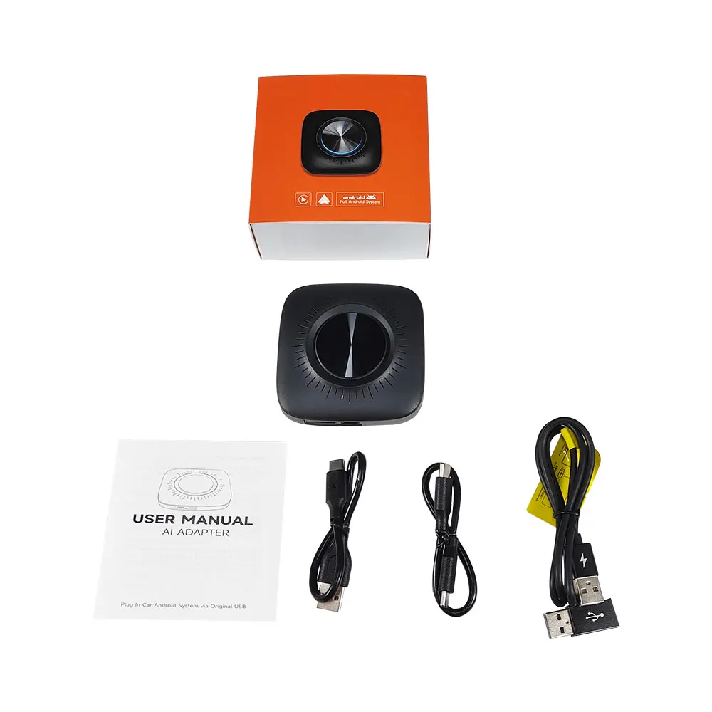 uniqueStreaming Media Android Carplay Ai Box 8gb 128gb Wireless Carplay Adapter OPEN Android 13 QCM6225 Chipset WIFI Youtbe-netf