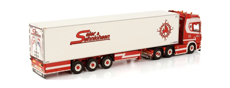 Alloy Model Toy Gift WSI 1:50 Scale Sca-nia 6x2 Axle Tractor,Curtain Tarpaulin Transport Truck Vehicle Diecast Toy Model 01-3794