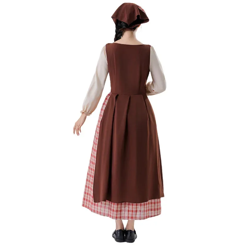 الكبار القرون الوسطى خادمة زي المرأة الدراما مرحلة الأداء ارتداء قصة كتاب الناس الفقراء لعب الأدوار اللباس