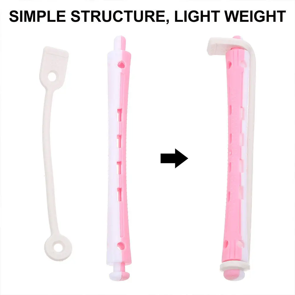 24pcs Perm Rods Plastic Curling Rollers For Short Hair Diy Styling Tools Wave Twisting Sticks Perming Kit Hair Curlers Rollers