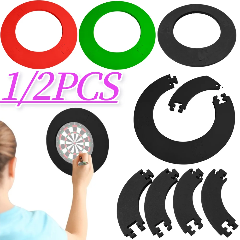 

EVA Dartboard Surround Jigsaw Ring Design Dart Board Ring Lightweight Splicing Dart Board Wall Protector Removable for Dartboard