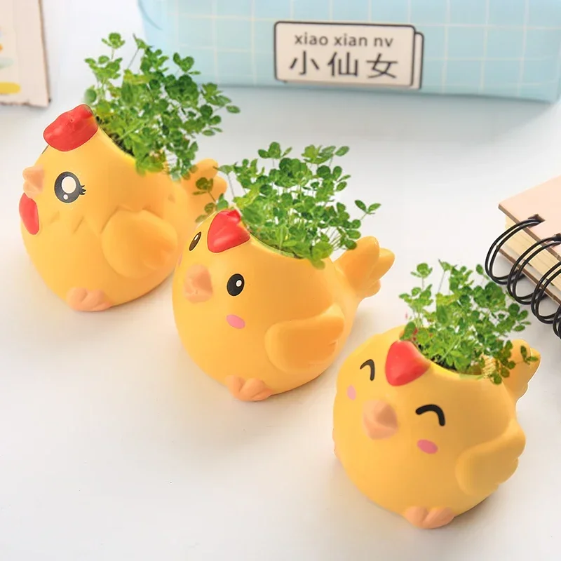 Cute Ceramic Flower Pot,Cartoon Animal Plant Pot