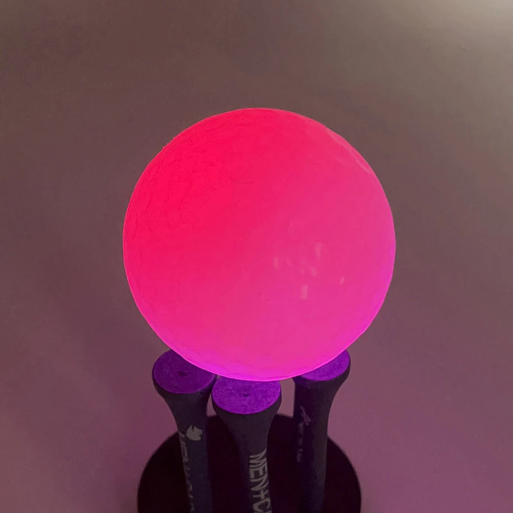 LED Luminous Golf Balls Night Glow in The Dark Course Night Practice Flourescent Golf Flash Ball Long Lasting Bright