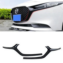 CEYUSOT Car Grille Trim Strip For Mazda 3/2019-2023 FRONT Bumper RACING Grills Cover Trim Body Kit