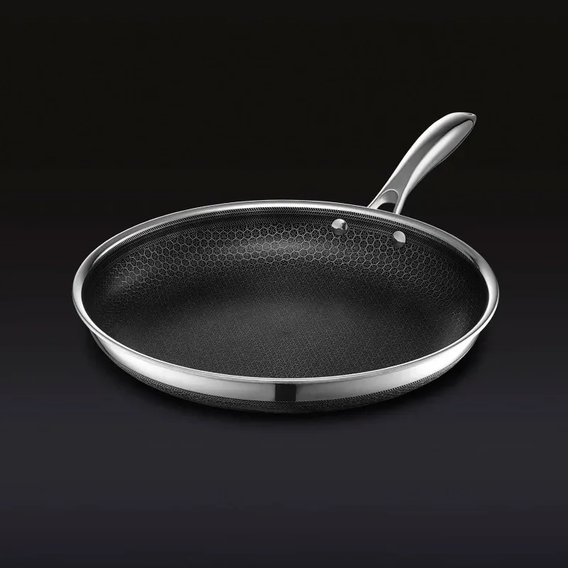 Hybrid Nonstick Frying Pan, Stay-Cool Handle, Dishwasher and Oven Safe, Induction Ready, Compatible with All Cooktops