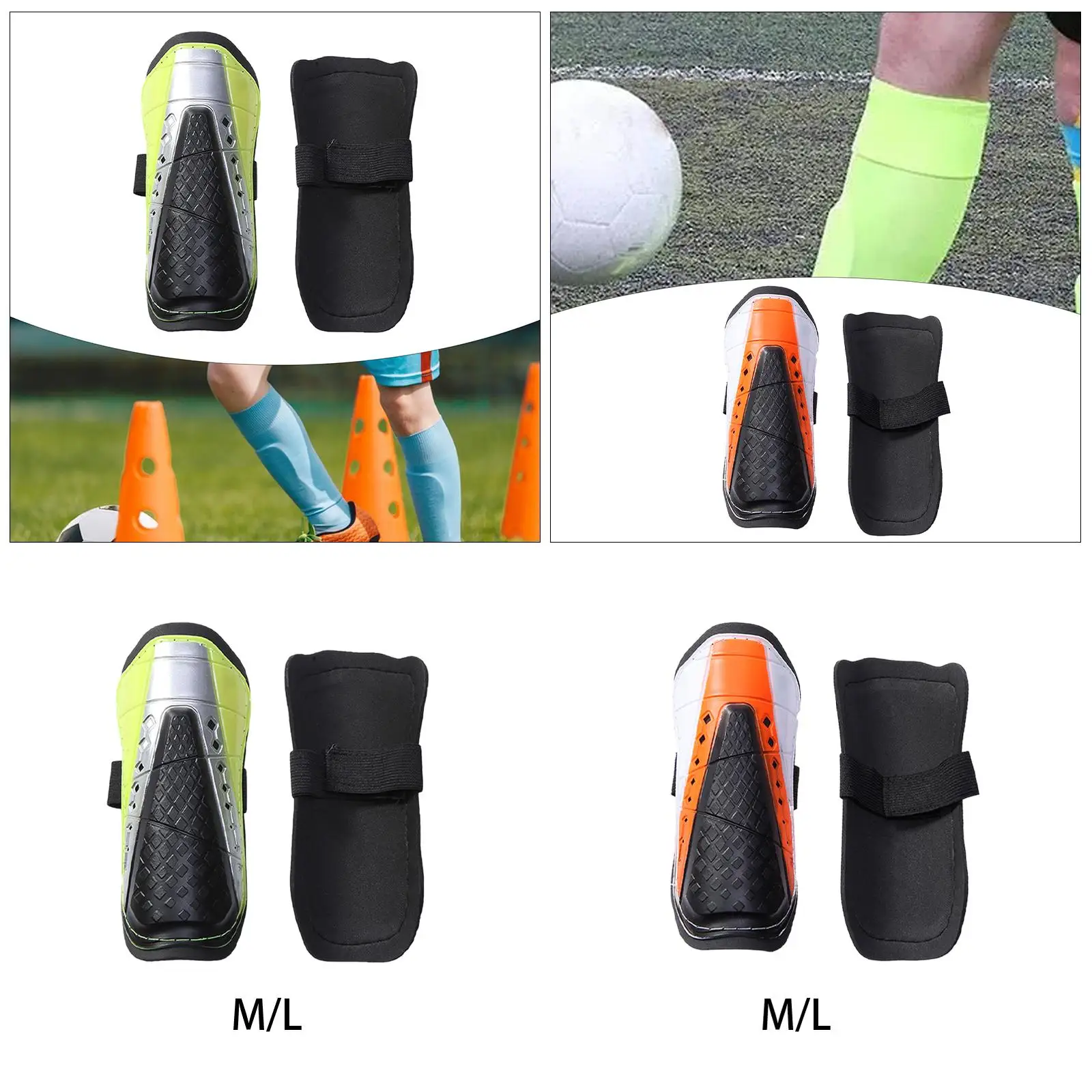 Soccer Shin Guards Leg Protection for Men Women Football Game EVA Cushion Lightweight Breathable Holes Soccer Protective Gear