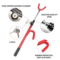Steering Wheel Lock Heavy Duty Antitheft Device Car Security Lock With 2 Keys Upgraded Twin Bar Extendable Steering Wheel Lock 2