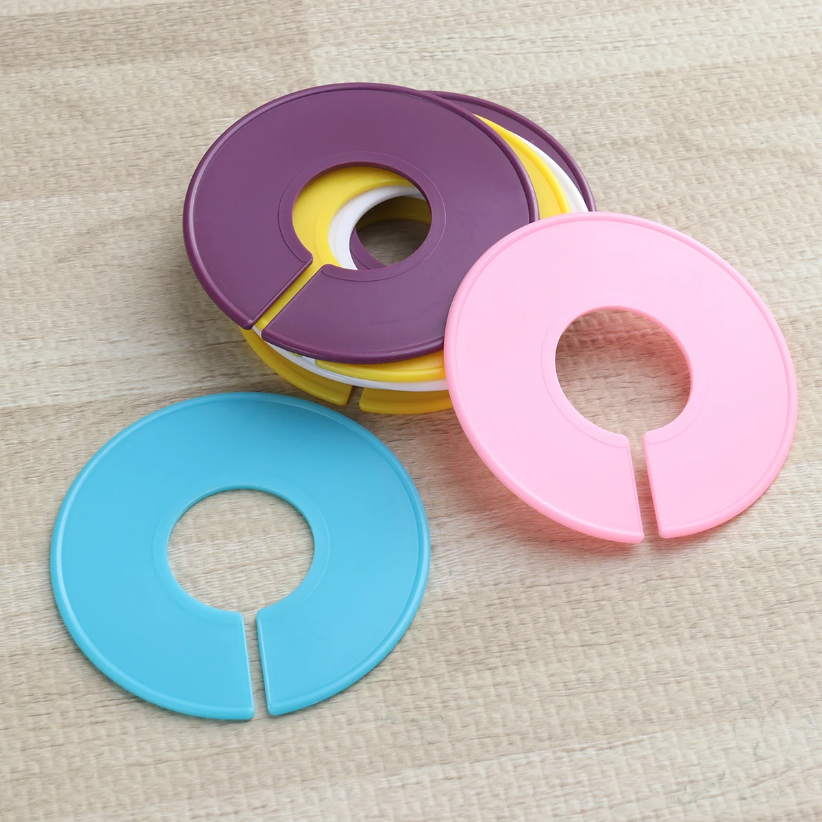 

3 Pcs Clothes Size Chip Ring Closet Dividing Dividers Sorting Household Bright Color for Home