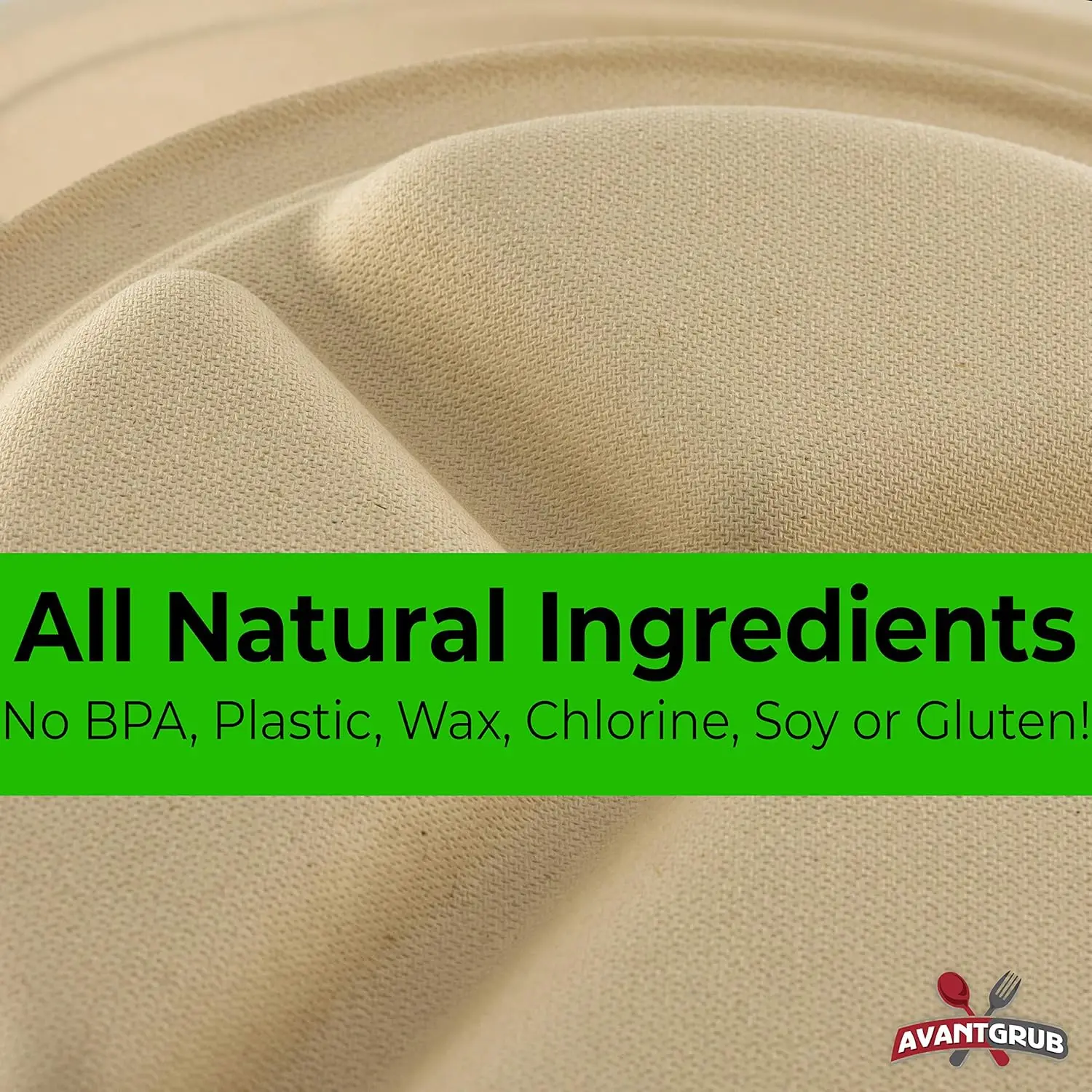 Restaurant-Grade Biodegradable 10 Inch 3-Compartment Plates Bulk 200Pk. Great For Lunch And Dinner Parties. Disposable