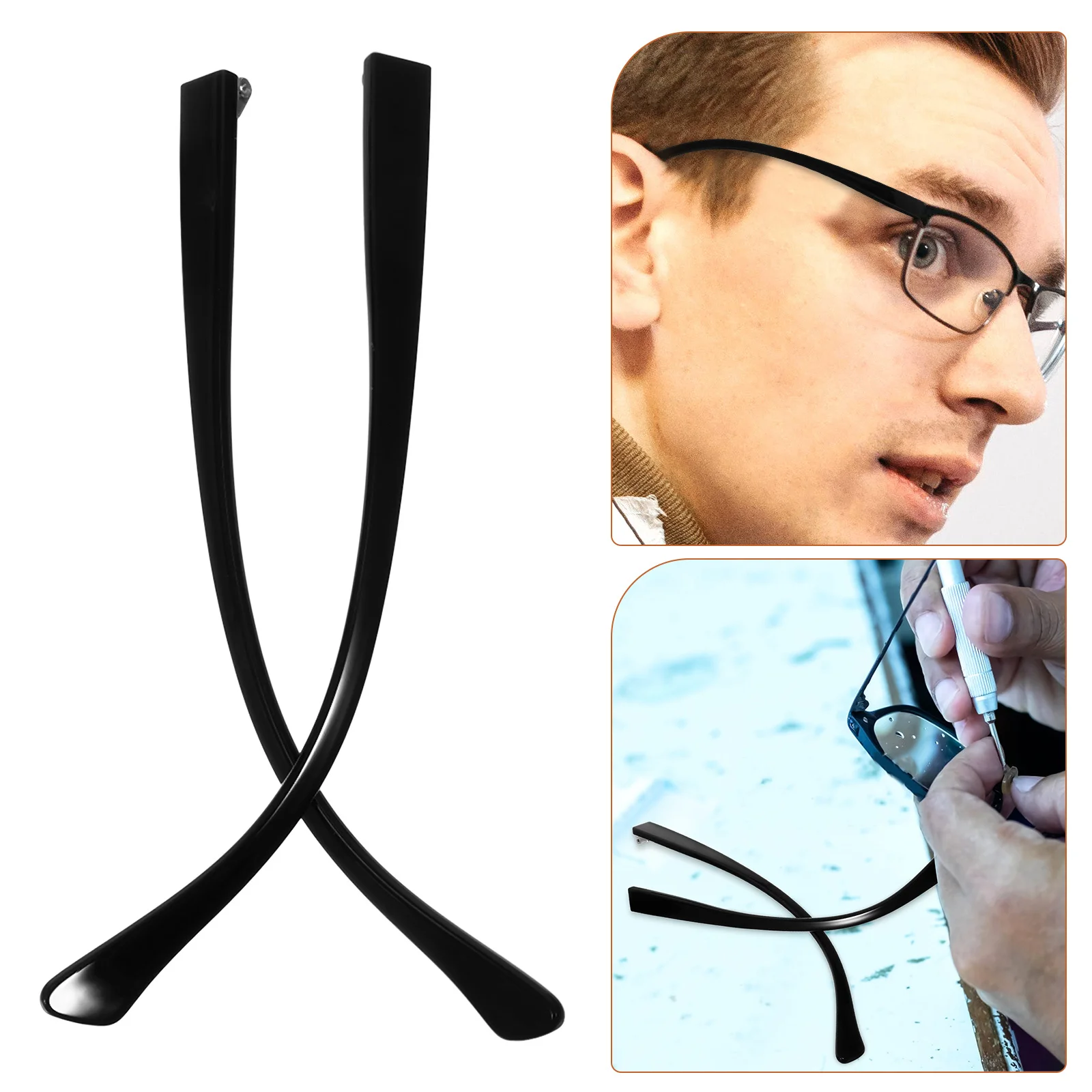 

Glasses Temple Arms Replacement Universal Eyeglasses Repair Kit Comfortable No Ear Pressure Stylish Durable Electroplated