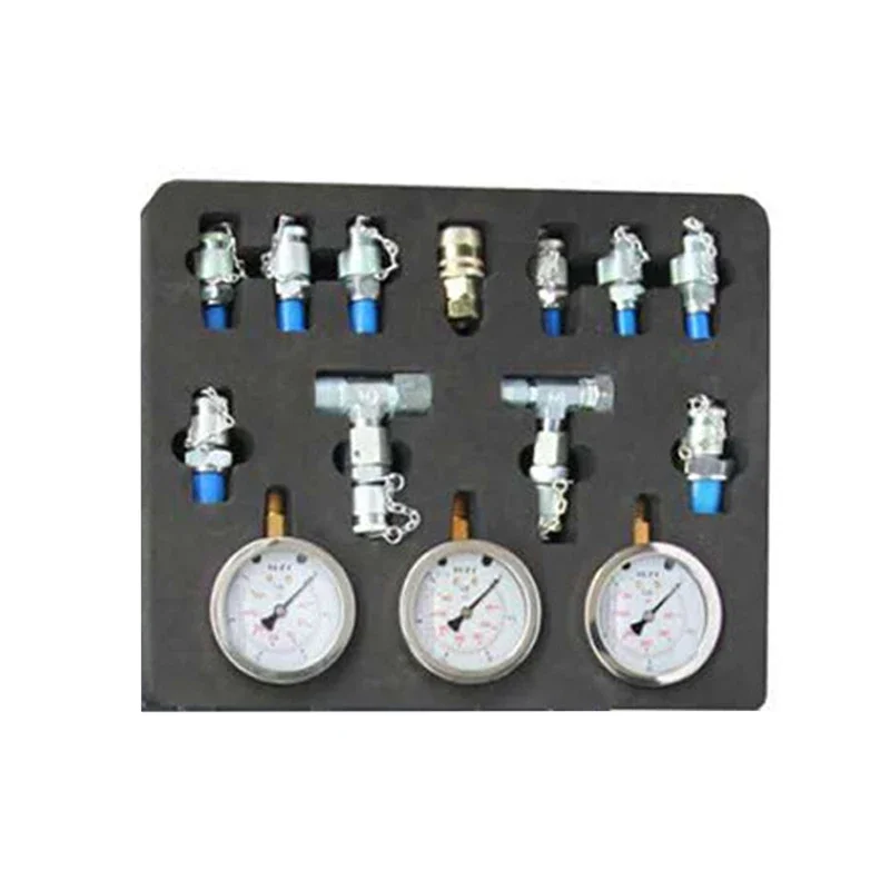Portable Hydraulic Pressure Gauge Test Kit, Construction & Smelting Machinery Diagnostic Tool for Excavator Engine Parts