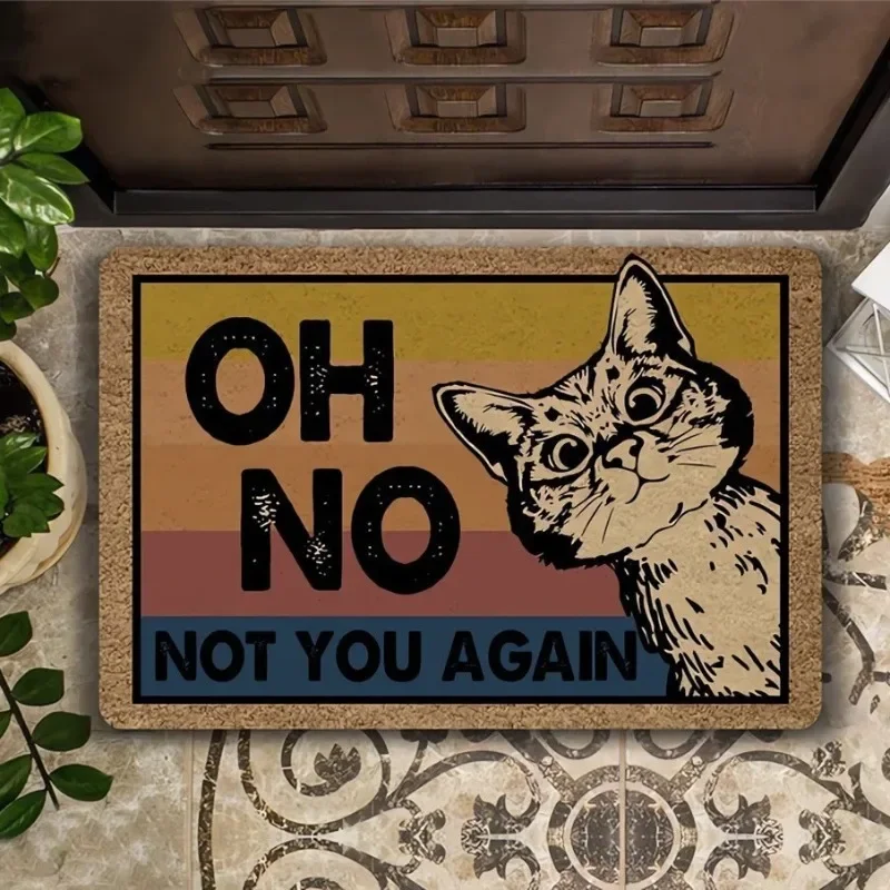 Humorous Cat Entrance Door Mat Best Seat Requires Moving Cat Design Indoor Home Decor Foot Mat Dirt Resistant Floor Mat Cat Fans