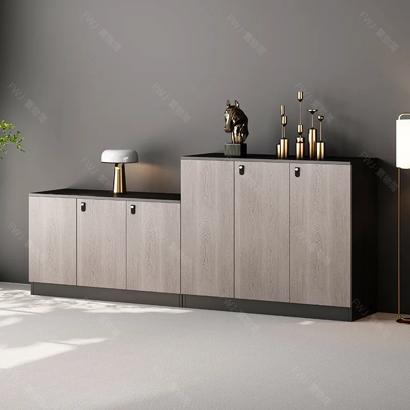 Office File Cabinet Floor Wooden Low Locker Data Cabinet Partition Sundries Storage Long