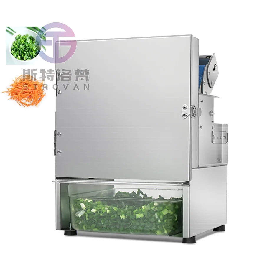 Green Onion Leek Pepper Potato Slicer Shredder Commercial Automatic Electric Vegetable Slicer Cutter Shredding
