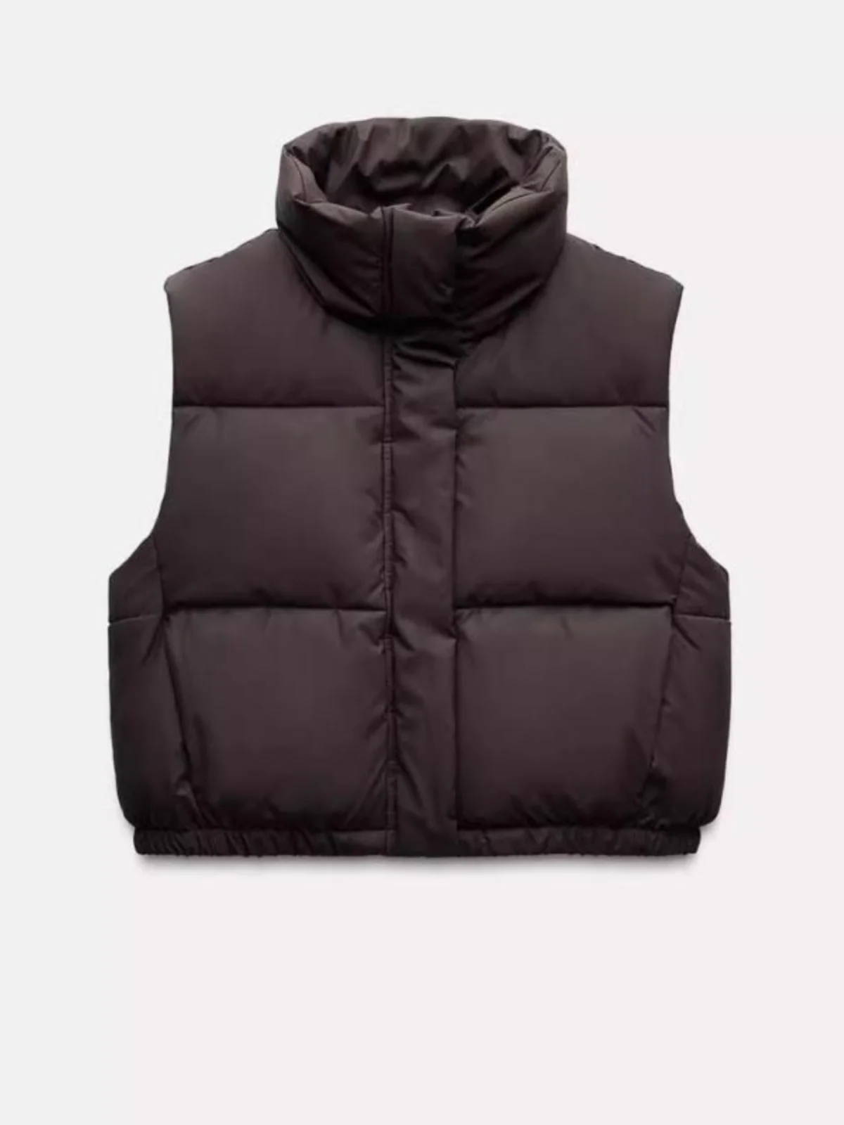 

Autumn Winter Women's ort Svel Jaet Stand Collar Cotton Vest Outerwear Thermal Polyester Fiber Commute Sle Pure C...