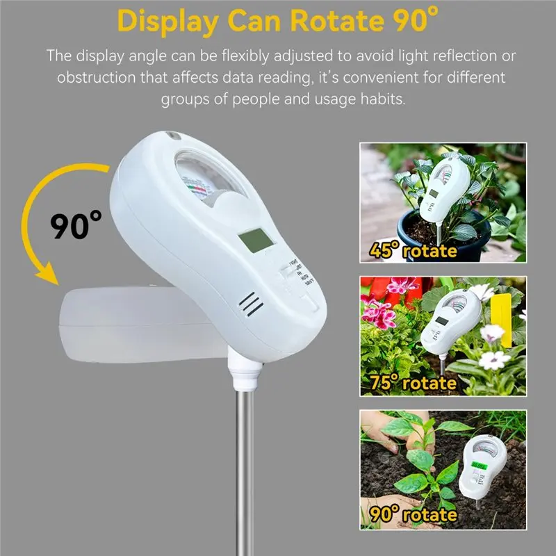 AC88-Garden Pianta Tester del Suolo 6 In1 Umidità del Suolo Misuratore PH Temperatura Umidità Luce Solare Strumento di Test della Luce Umida