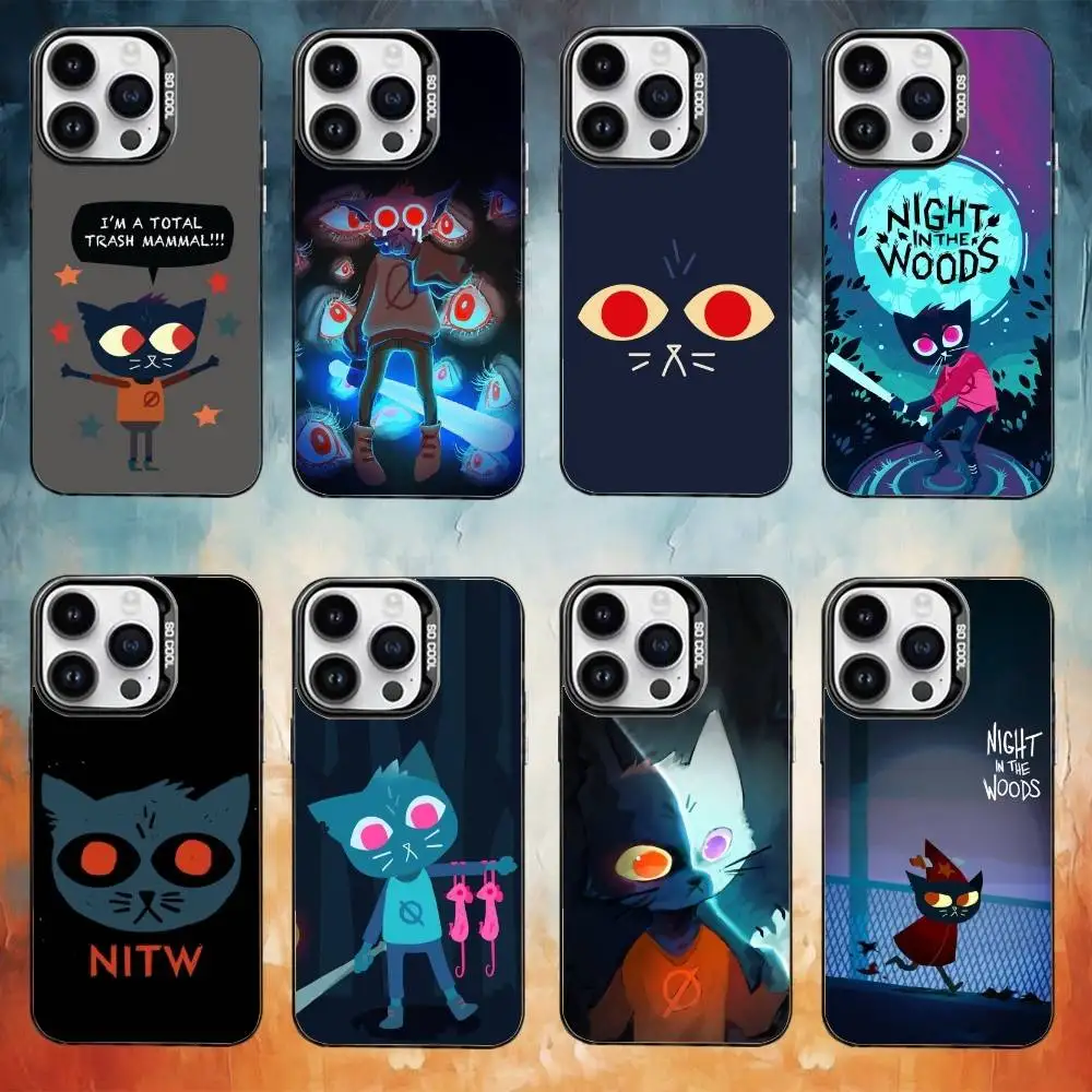 Adventure Games Night In The Woods Phone Case For iPhone 17,16,15,14,13,12,11,Pro Max,Plus Candy Silver Cover