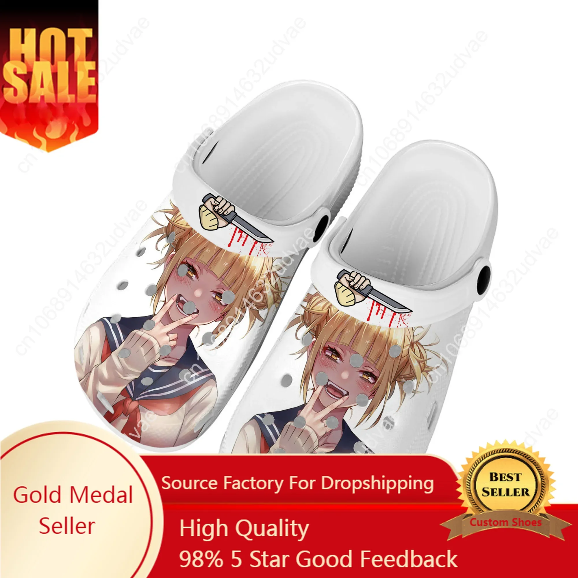 

Himiko Toga Anime Manga My Hero Academia Home Clogs Custom Water Shoes Mens Womens Teenager Shoe Garden Clog Beach Hole Slippers