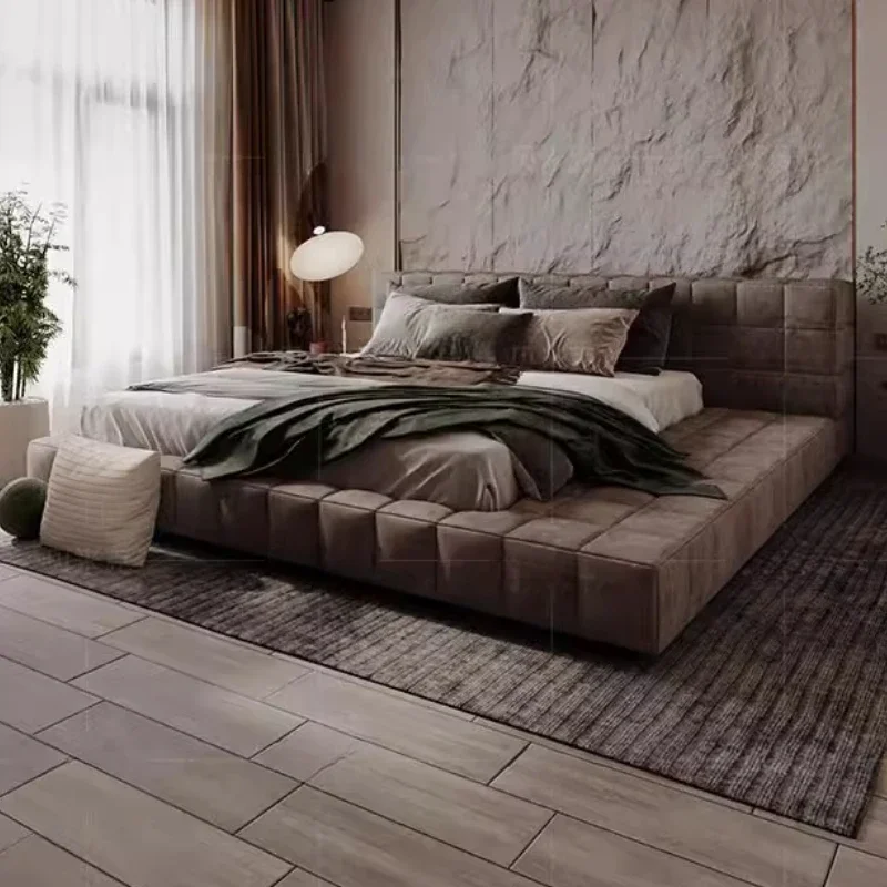 @9Minimalist Create Twin Bed Modern Apartment Lazy Wedding Tatami Luxury Bed Ltalian Style Quality High End Cama Casal Muebles