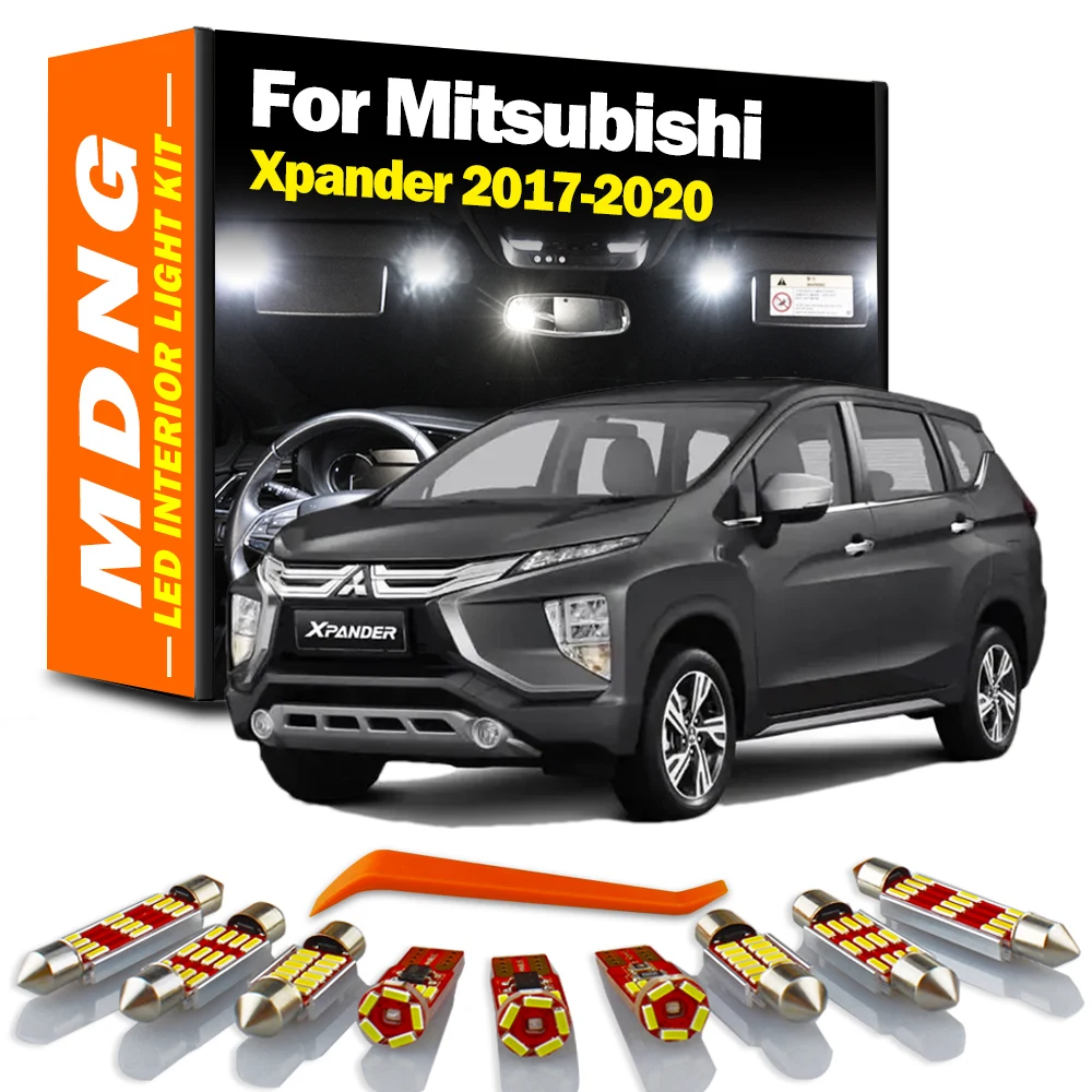 MDNG 5 pz per Mitsubishi Xpander 2017 2018 2019 2020 Canbus LED Interior Map Dome Plate Light Kit lampadine da lettura per auto accessori