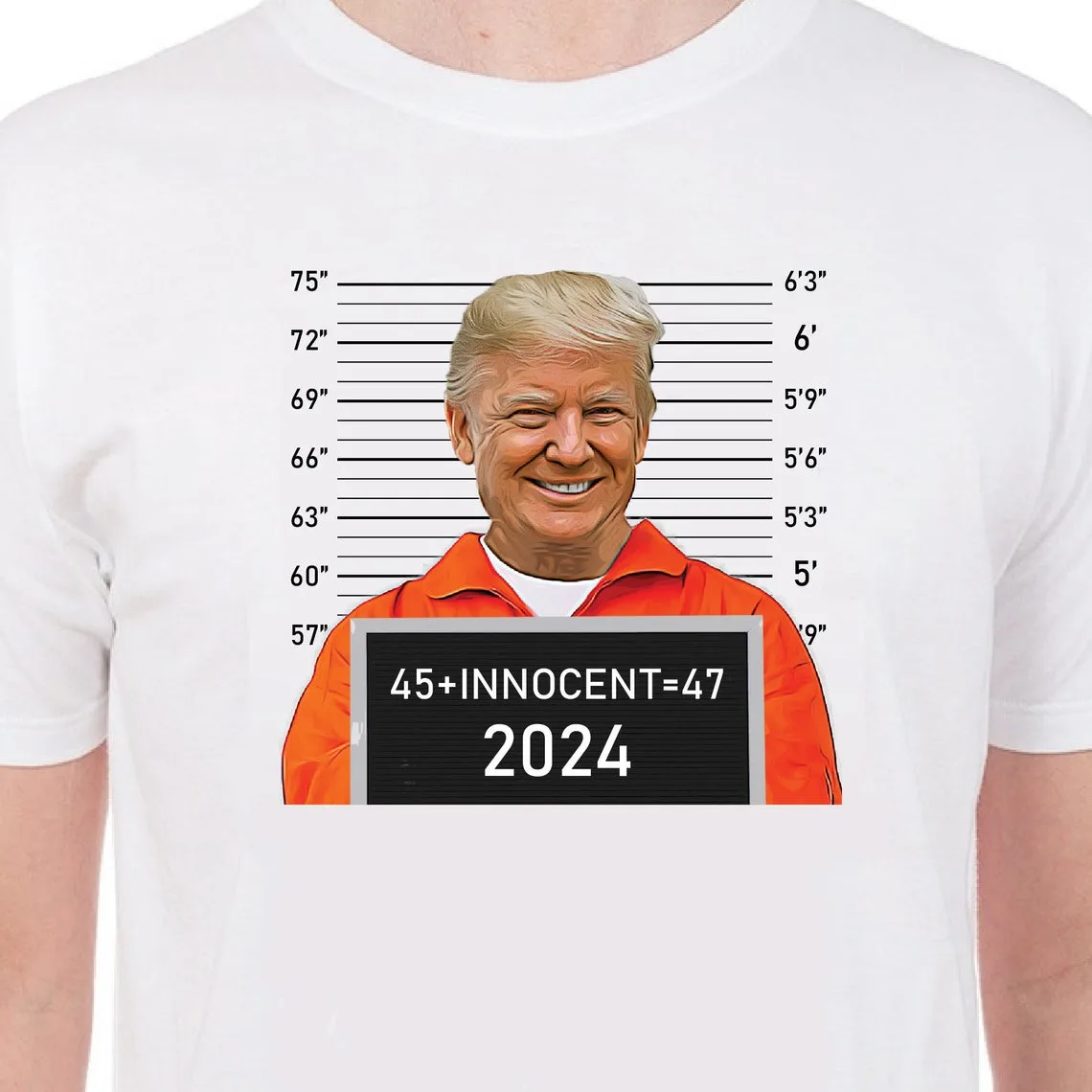 

Funny Trump Mugshot Shirt, Innocent Trump Mugshot Shirt, Parody Political Tee S-