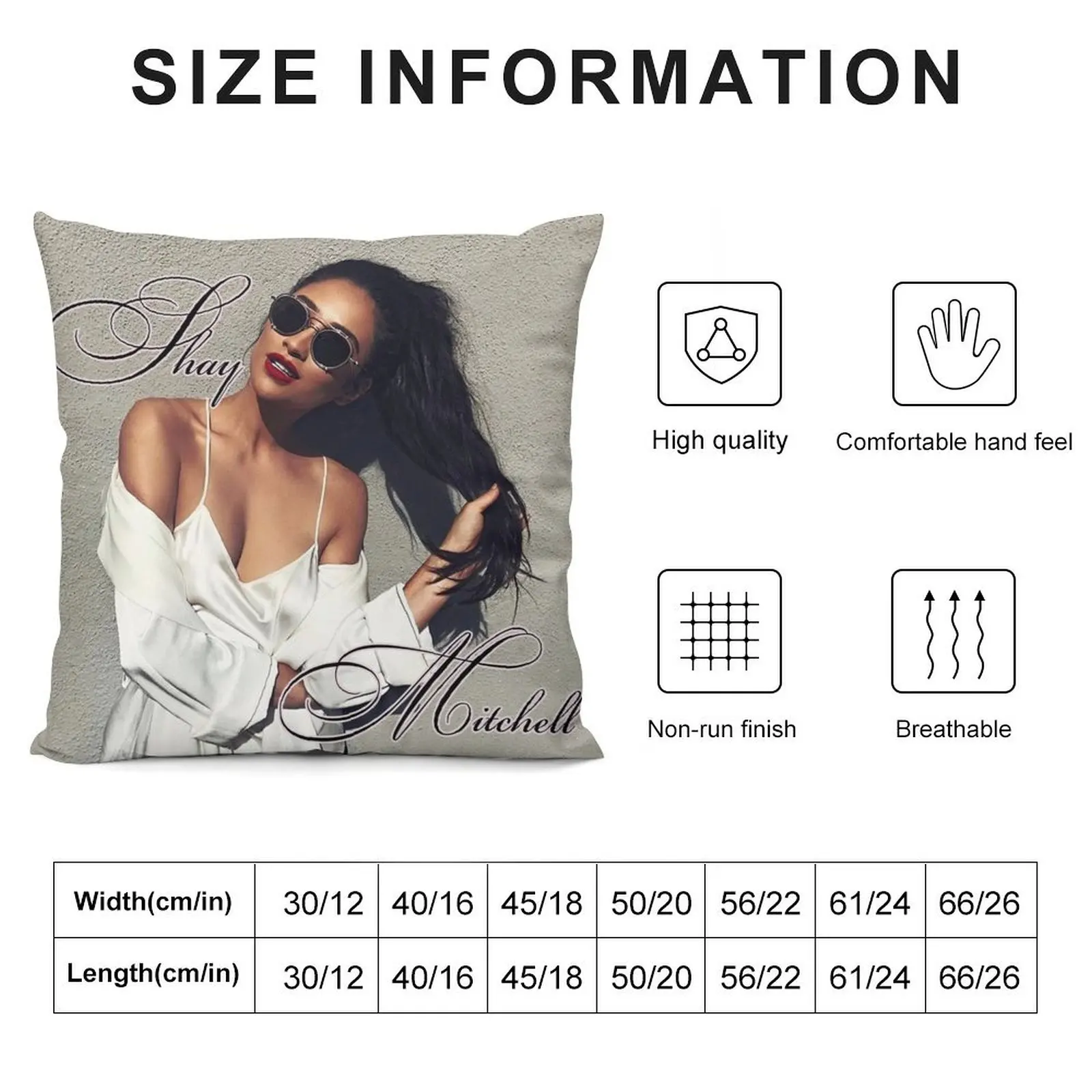 Shay Mitchell Throw Pillow Pillowcase Cushion Cover Set pillow