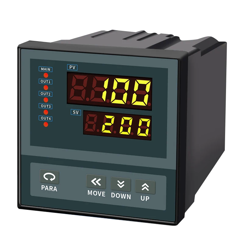 

Universal relay 4-20mA 0-5V/10V input and output, dual window 7-segment LED display RS485 communication, thermostat