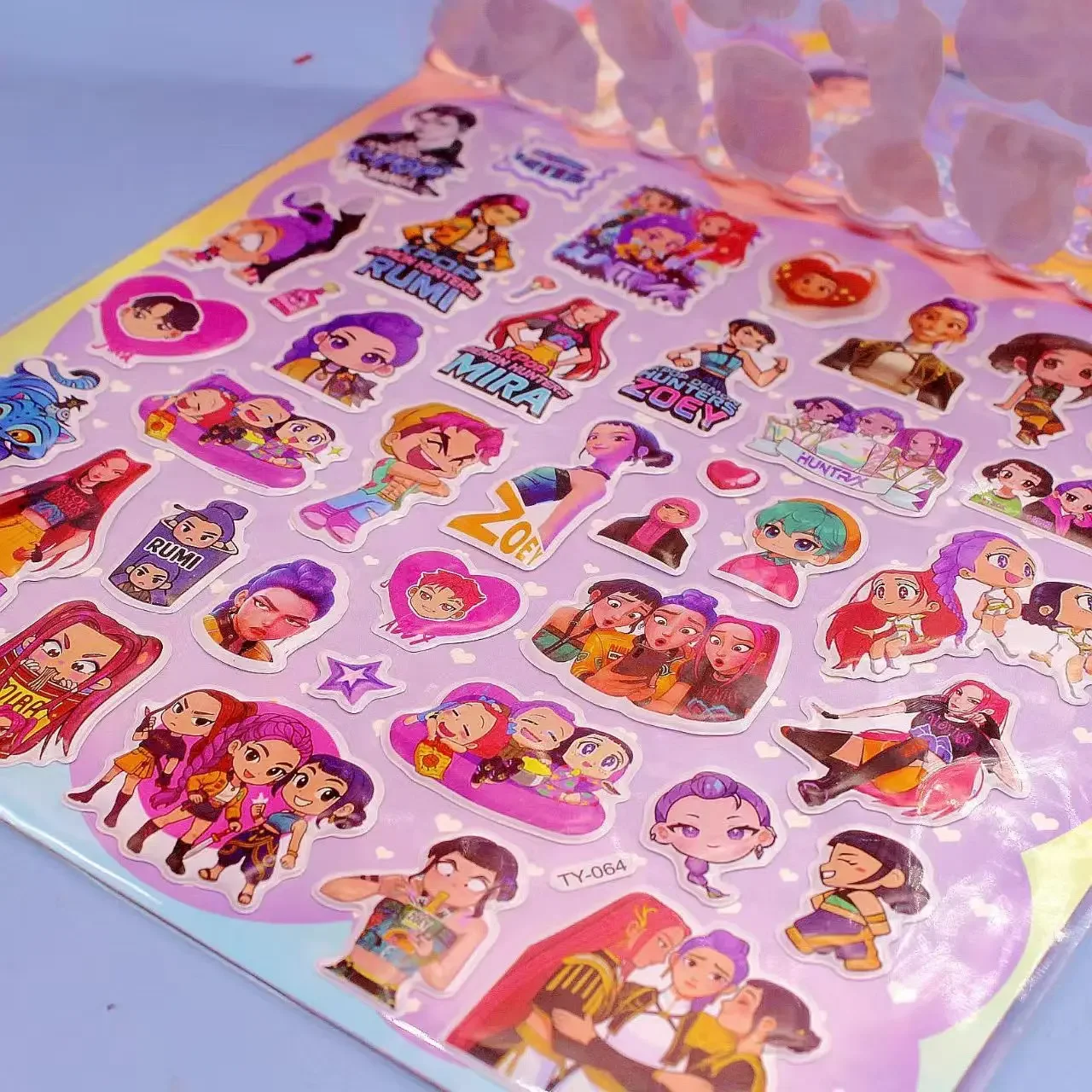 1/3/6PCS Kpop Demon Hunters Sticker Anime Tiger Rumi Mira Zoey Laser Cut Stickers Office Stationery and School Supplies Decor image 4