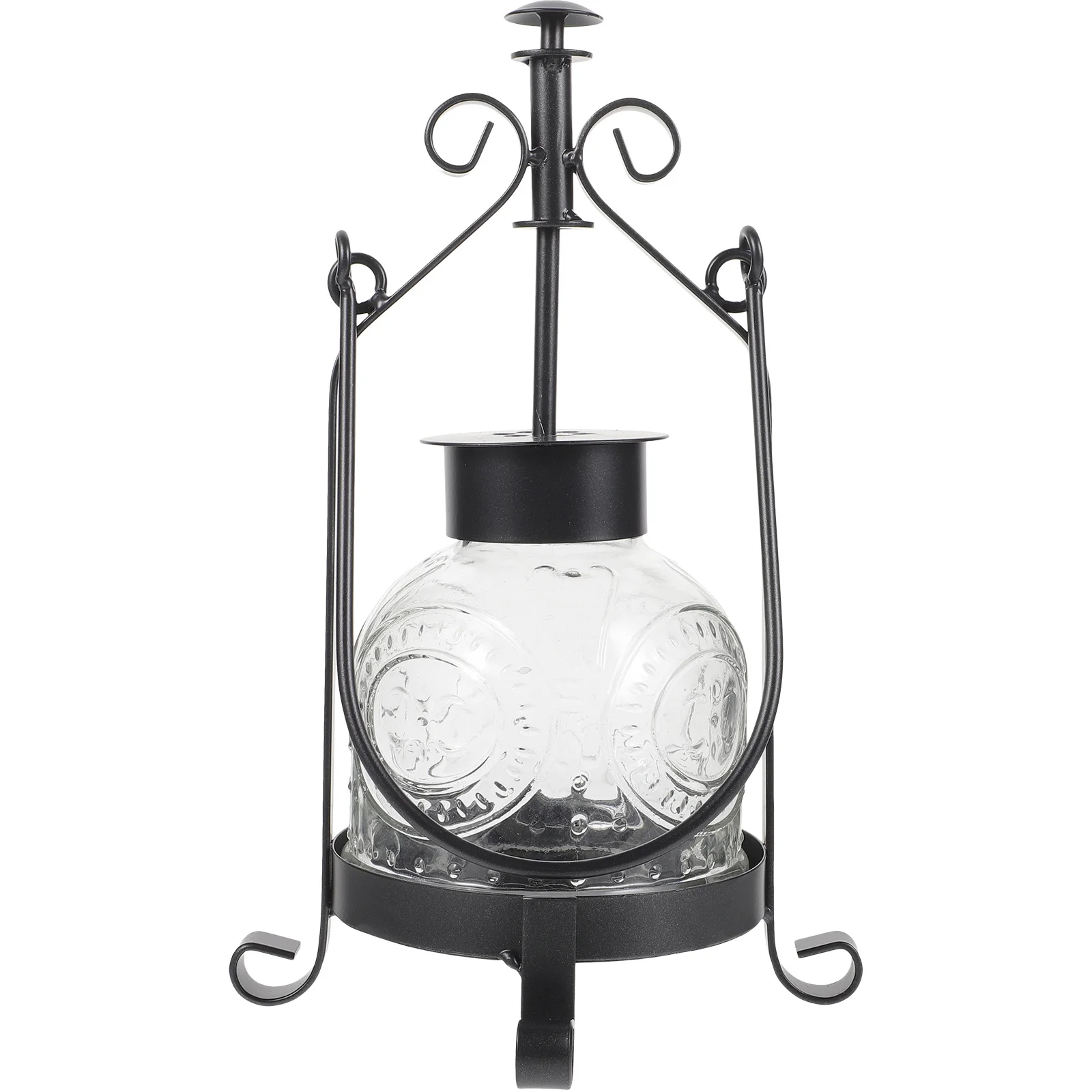 

Vintage Oil Lamp Design Holder Iron Art Candlestick Romantic Home Decoration Creative Lantern Stand