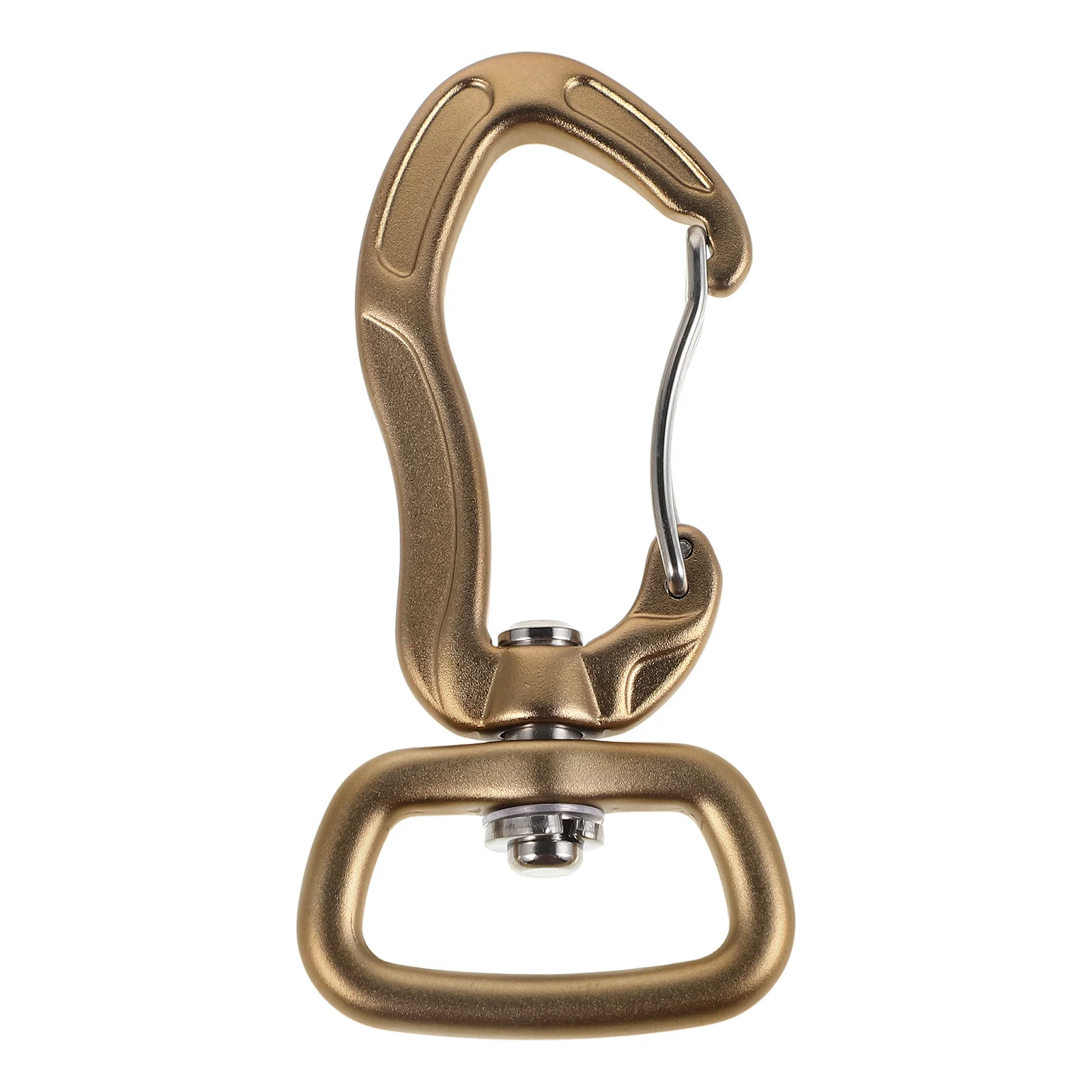 

Locking Carabiner Clips With Swivel Ring For Securing Pets, Dog Leash Harness, Camping, Hiking, Backpack, Keychains Golden