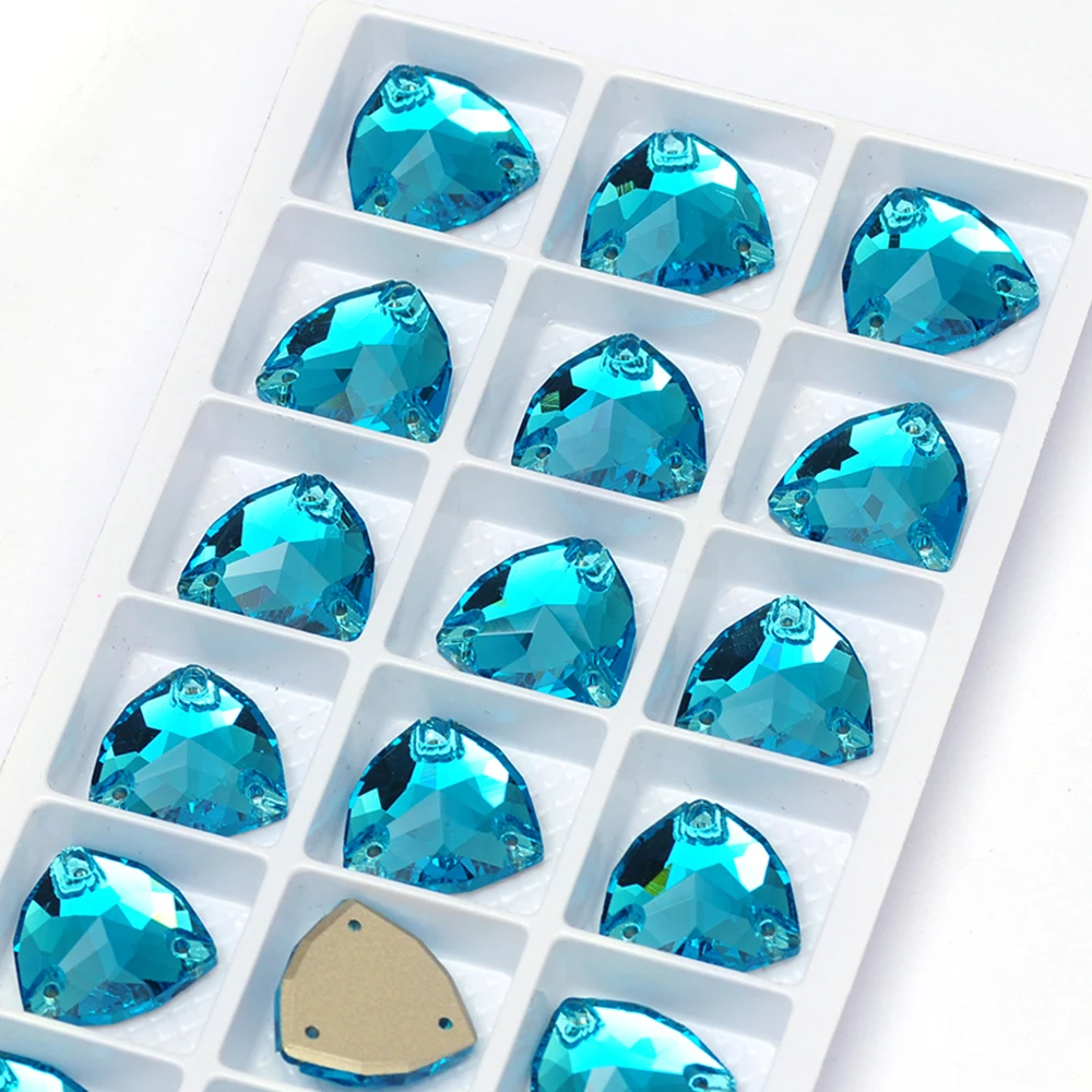 PUBRILEX K9 Glass Trilliant Flatback Rhinestones Sew-On Stones DIY Sewing Crafts Decorations Crystals for Clothing Dress Garment