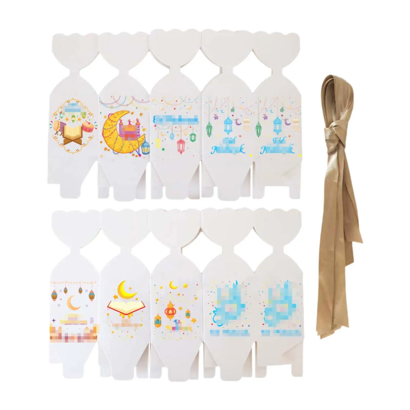 10 Pieces Gift Boxes Festive Atmosphere Easy to Assemble Treat Boxes Party Supplies for Goodie Home Favors Holiday Celebrations