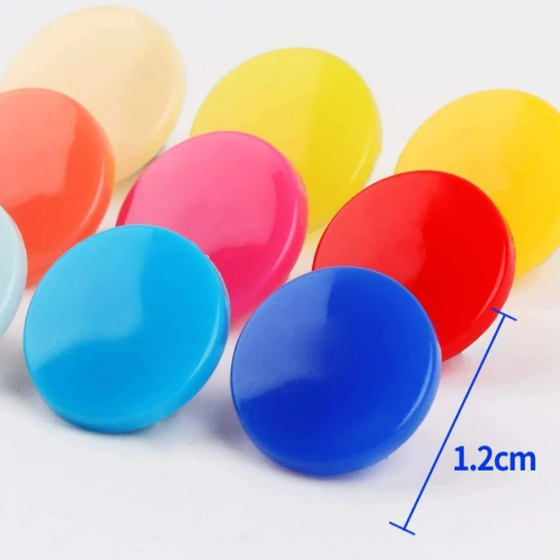 50Sets round Plastic Snaps Button Fasteners T5 Bag Folder Dark Buckle Button Resin Garment Accessories For Clothes Scrapbooking