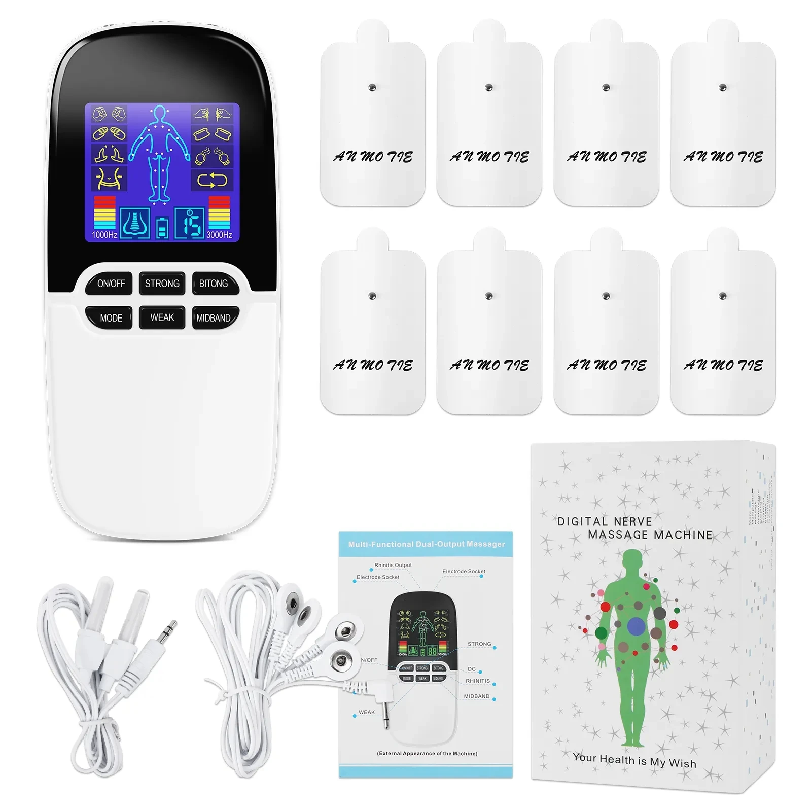 EMS Back Massage Device Health Care TENS Unit Laser Rhinitis Treatment Muscle Stimulator Body Massager Digital Therapy Machine