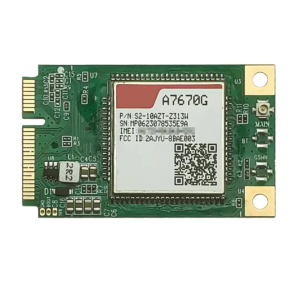 

SIMCOM A7670G Модуль MINI PCIE LTE Cat1 без BT GNSS Global Band B1/B2/B3/B4/B5/B7/B8/B12/B13/B18/B19/B20/B25/B26/B28/B66