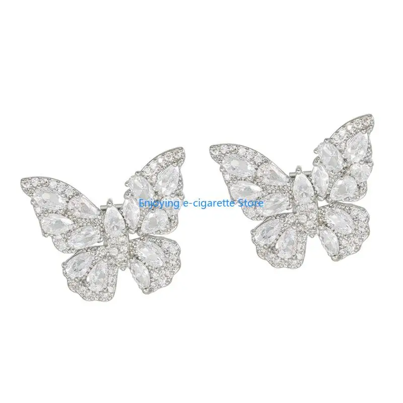 Schimmernde Legierungs-Schmetterlings-Ohrclip-Dekorationsdesign für Freeclip 1/2 Ohrhörer-Clip-on-Charm-verbessernde Stile Y4QF – Detail 7