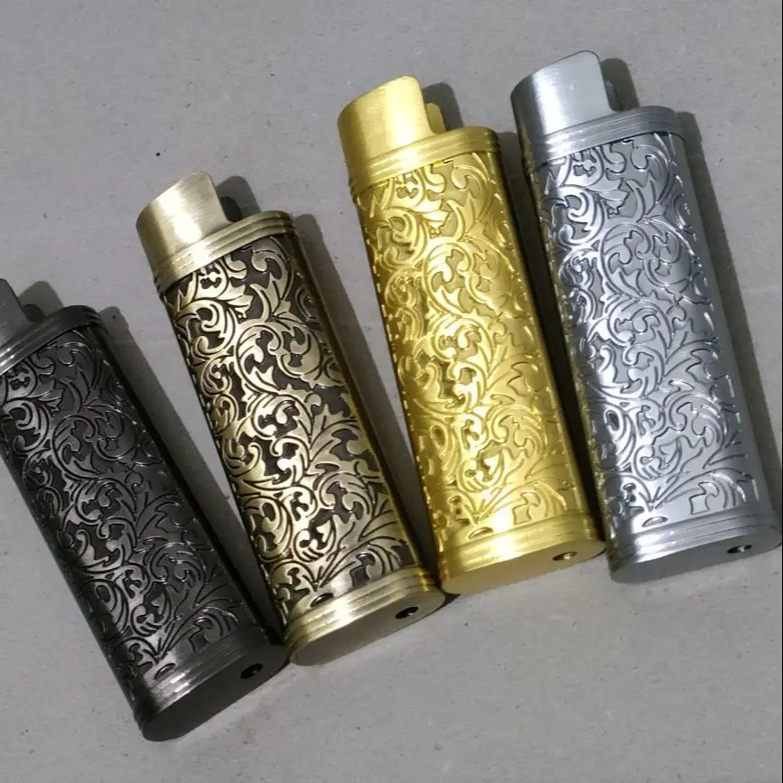 DOLPHIN Zinc Alloy Exquisite Pattern Metal Case for Cricket ED1 Large Lighter Decorative Case