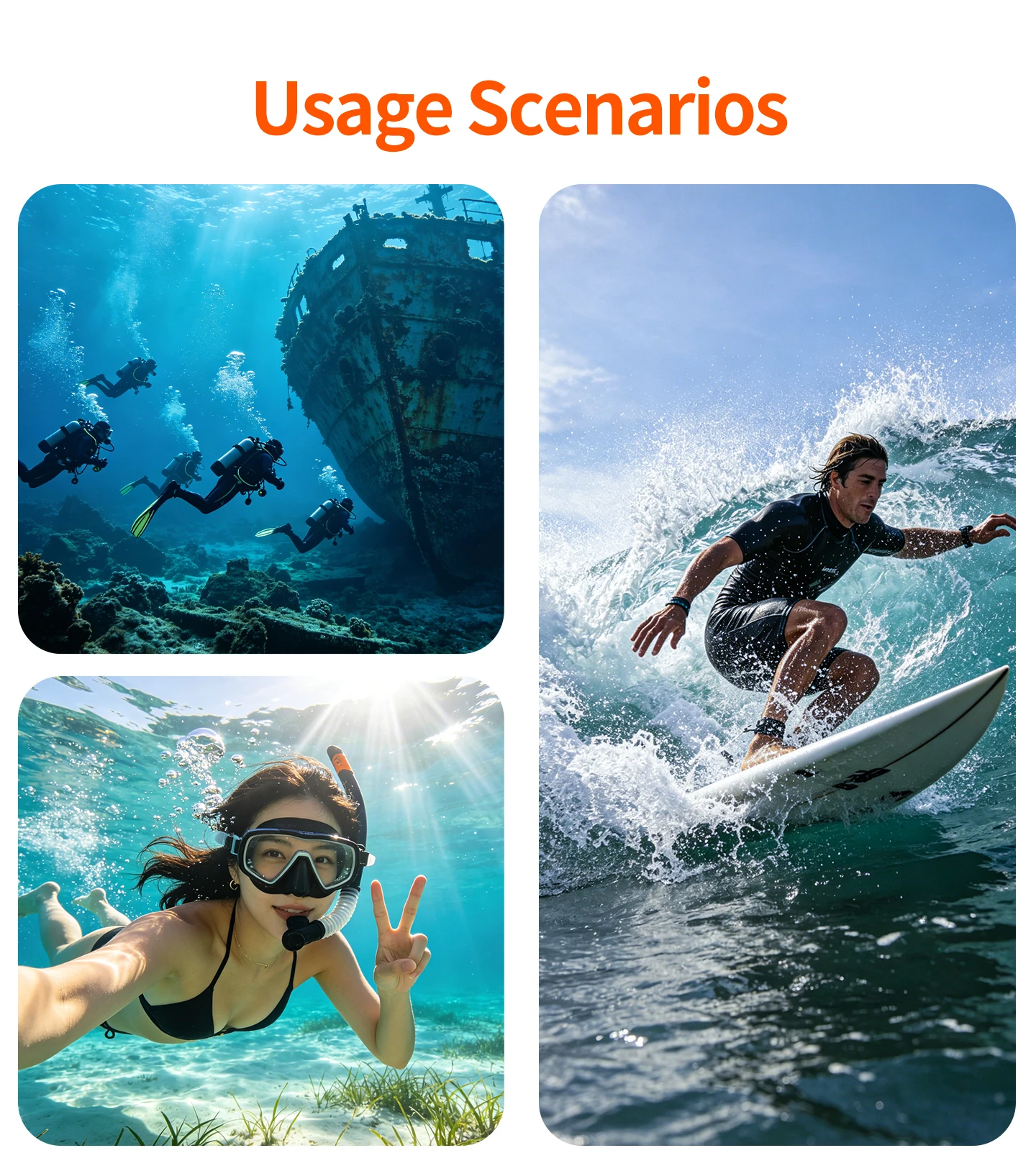 60M Wasserdichtes Gehäuse für DJI Osmo Action 6 mit Auftriebsstab-Griff, Hochtransparentes Tauchgehäuse für Action6 Kamera – Detail 9