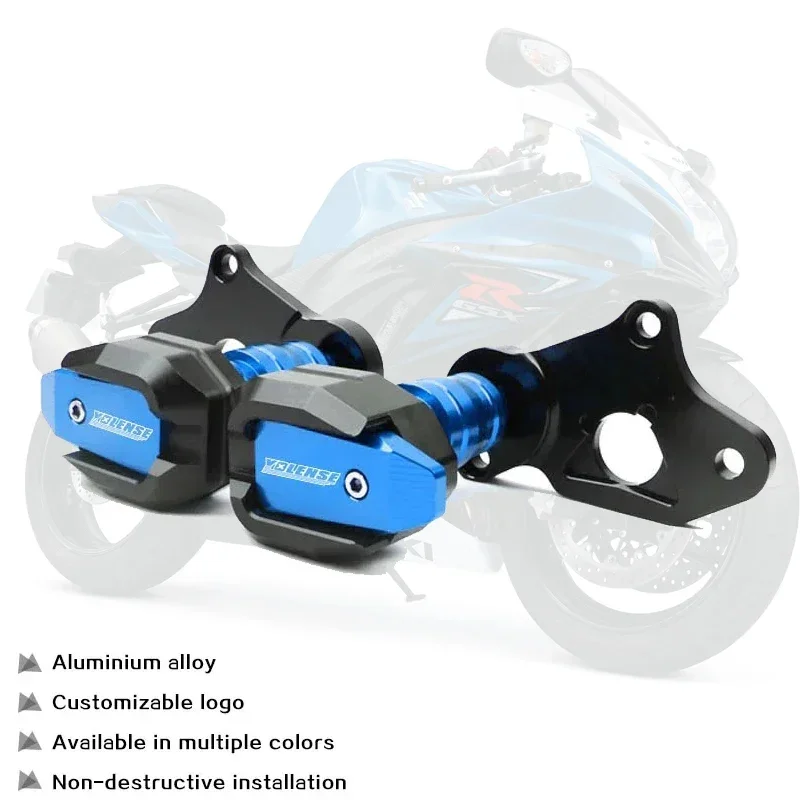 ل GSX-R600 GSX-R750 GSXR 600 750 GSXR600 06-16 دراجة نارية السقوط حماية الإطار المنزلق هدية الحرس تحطم وسادة واقية