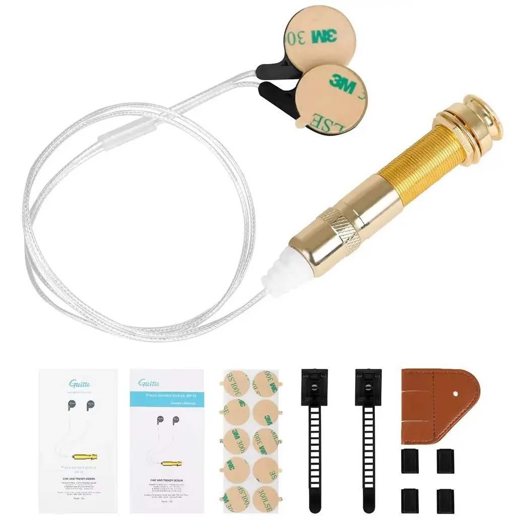 Guitto GGP-03 Guitar Chip Pickup Set for Acoustic Guitar Ukulele Volin Banjo Mandolin String Instrument Guitar Parts Accessories