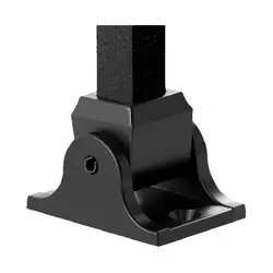 SucceBuy Aluminum Alloy Baluster Shoes Stair Flat/Adjustab Shoe with Screw Holes Scroll Basket Twist Knuckle Staircase Black